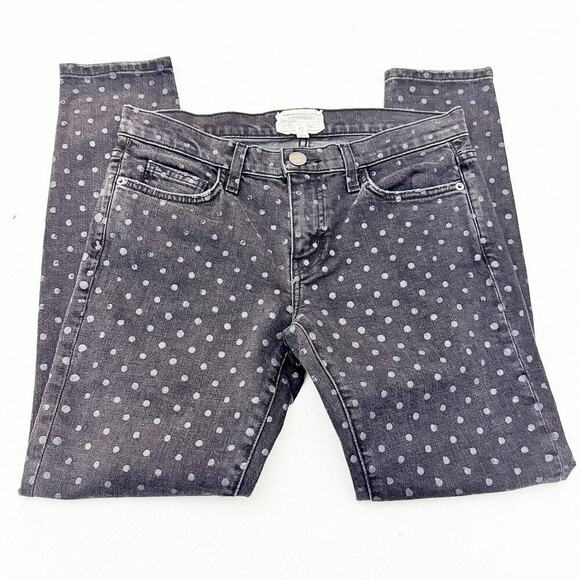 Current Elliott The Stiletto Black Polka Revival Skinny Denim Jeans Size 27 - Picture 4 of 8